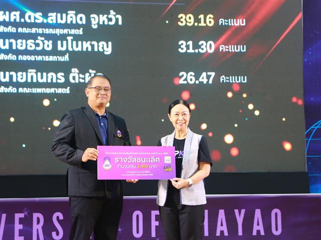 คณะสาธารณสุขศาสตร์ มหาวิทยาลัยพะเยา เข้ารับมอบเกียรติบัตรและรางวัลแห่งความภาคภูมิใจ ในพิธีมอบรางวัลประจำปี 2569 ณ มหาวิทยาลัยพะเยา 